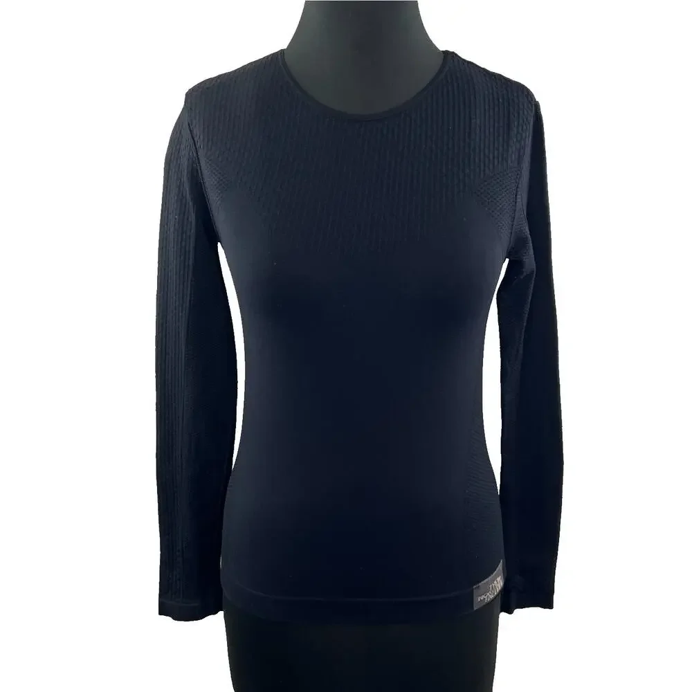 NORTH FACE Under Layer Vaporwick Black Long Sleeve Pullover Shirt Size S Small